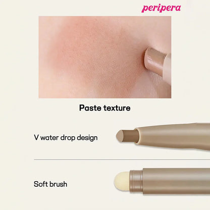 K-Beauty Contour Stick，Contouring Stick, with Soft Brush, Natural Matte Coverage, Smooth, Slimming, Gradation, Bronzer Stick