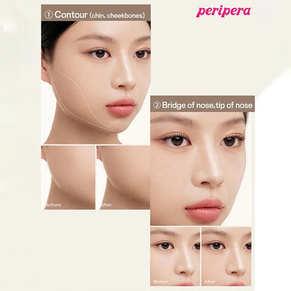 K-Beauty Contour Stick，Contouring Stick, with Soft Brush, Natural Matte Coverage, Smooth, Slimming, Gradation, Bronzer Stick