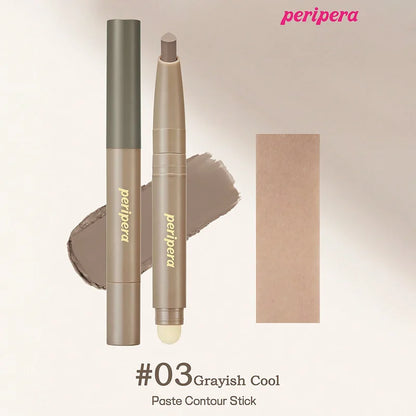 K-Beauty Contour Stick，Contouring Stick, with Soft Brush, Natural Matte Coverage, Smooth, Slimming, Gradation, Bronzer Stick