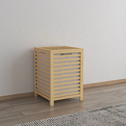 Household Washing Room Dirty Clothes Storage Bamboo Hamper Laundry Basket with Lids